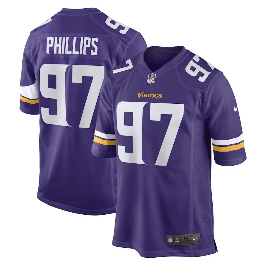Men Minnesota Vikings #97 Harrison Phillips Nike Purple Game Player NFL Jersey